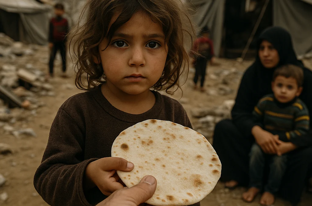 Hungersnot betroffenen Menschen in Gaza